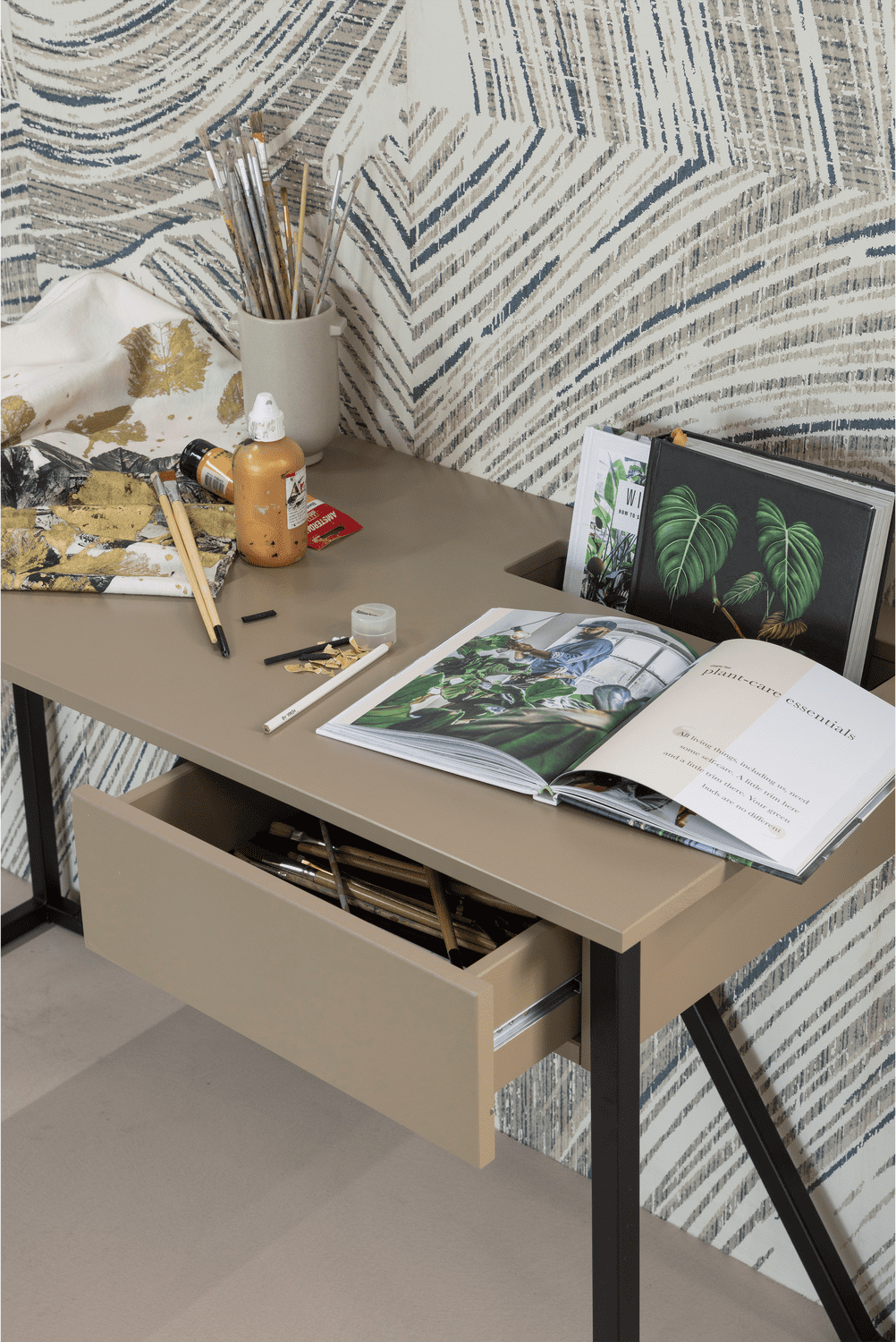 WOOOD New julius bureau grenen mud Bruin|Taupe Bureau