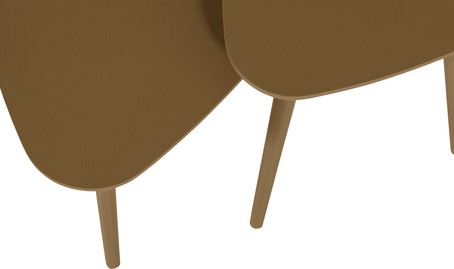 WOOOD Nila bijzettafels hout mud - set van 2 Bruin|Taupe Bijzettafel