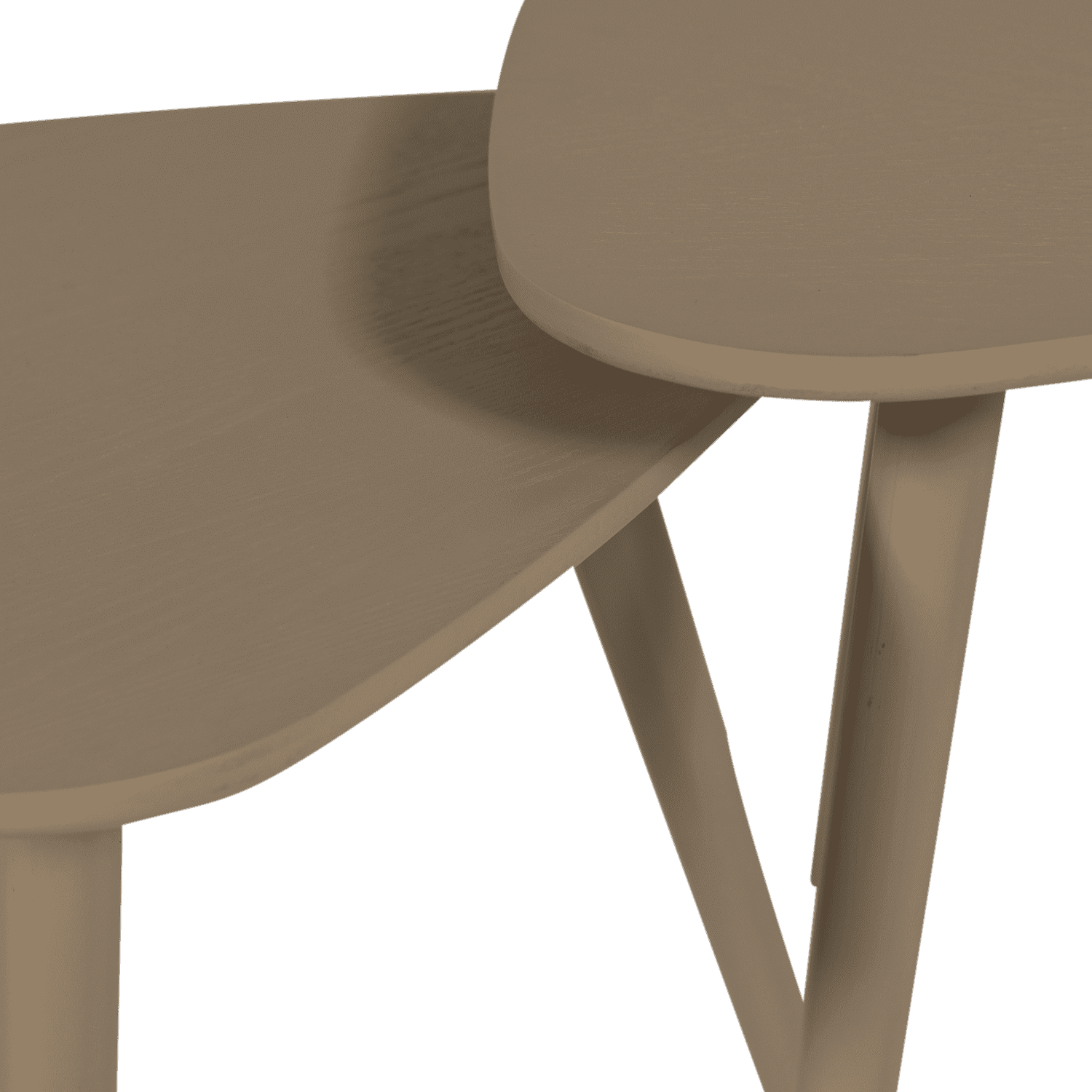 WOOOD Nila bijzettafels hout zand - set van 2 Bruin|Beige Bijzettafel