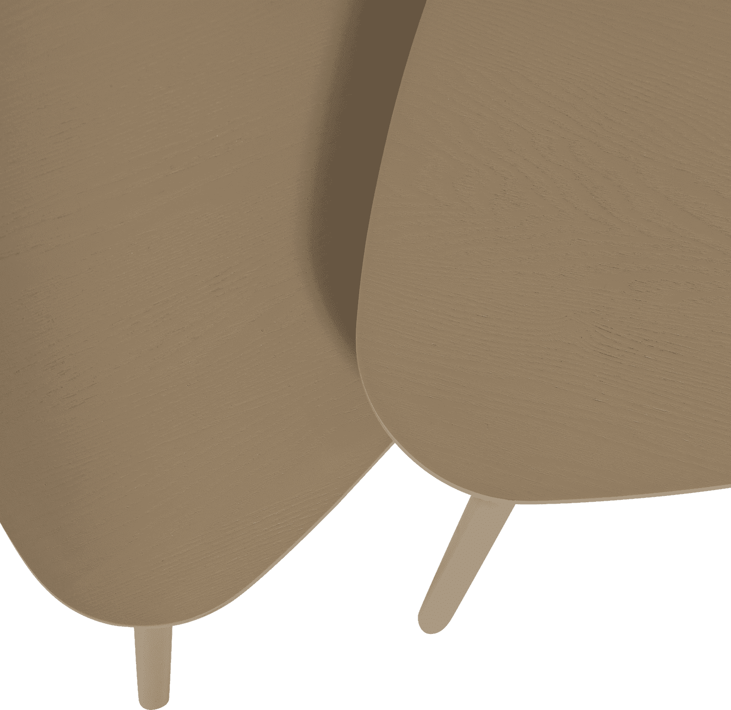 WOOOD Nila bijzettafels hout zand - set van 2 Bruin|Beige Bijzettafel