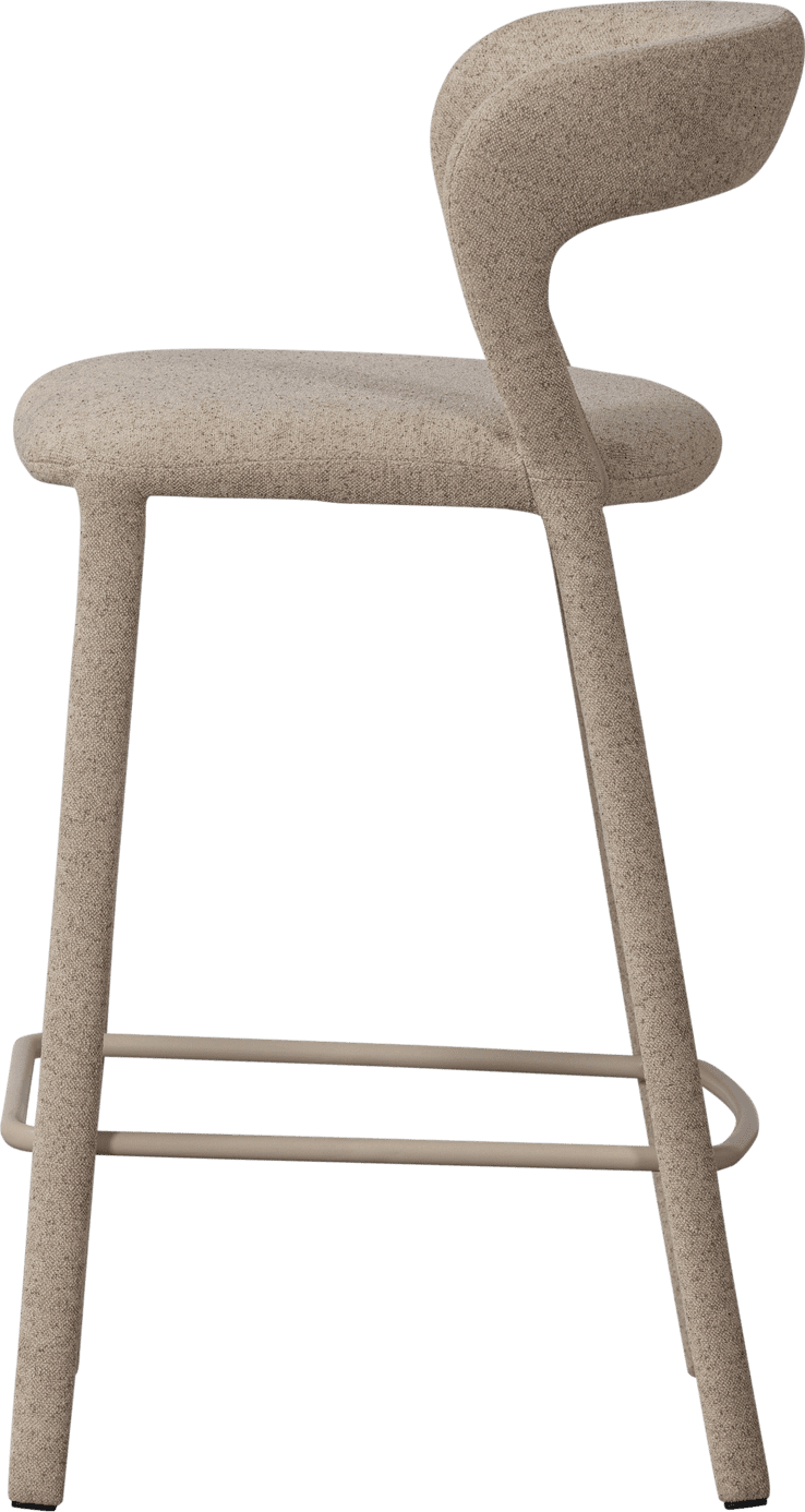 WOOOD Noble barstoel zand Bruin|Beige Barstoel