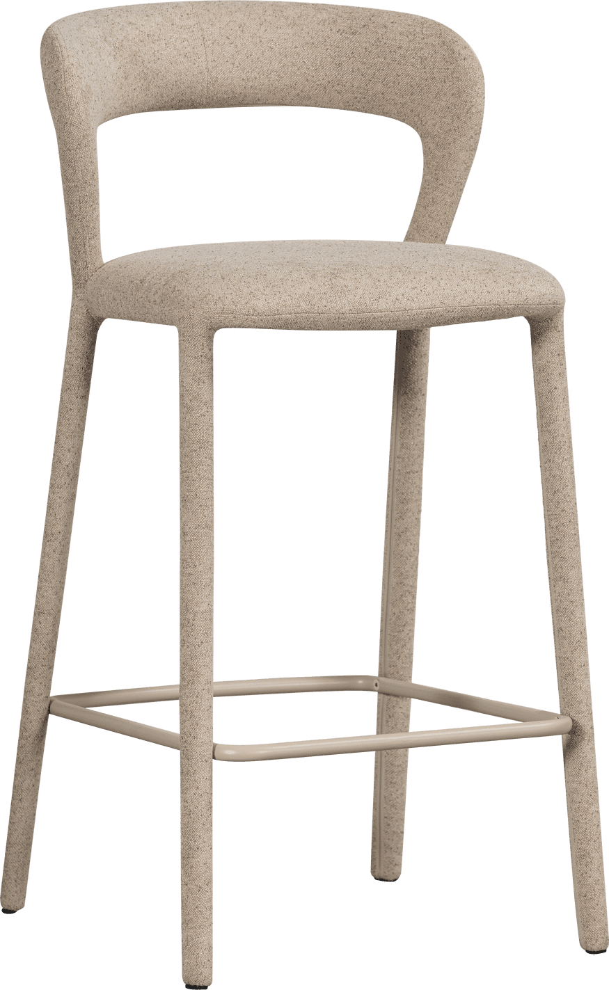 WOOOD Noble barstoel zand Bruin|Beige Barstoel