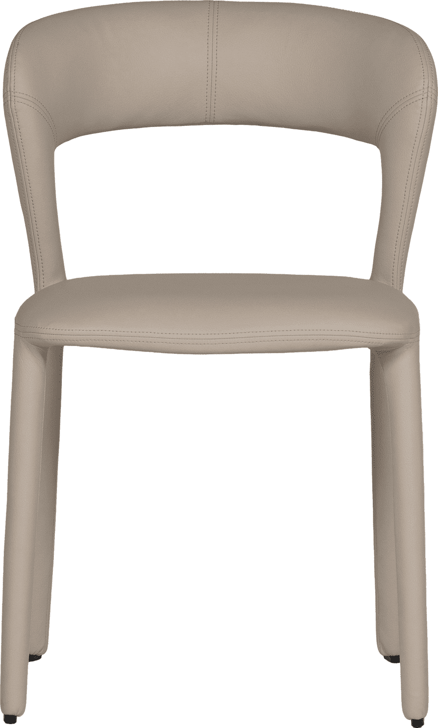 WOOOD Noble eetkamerstoel leerlook beige Beige Eetkamerstoel