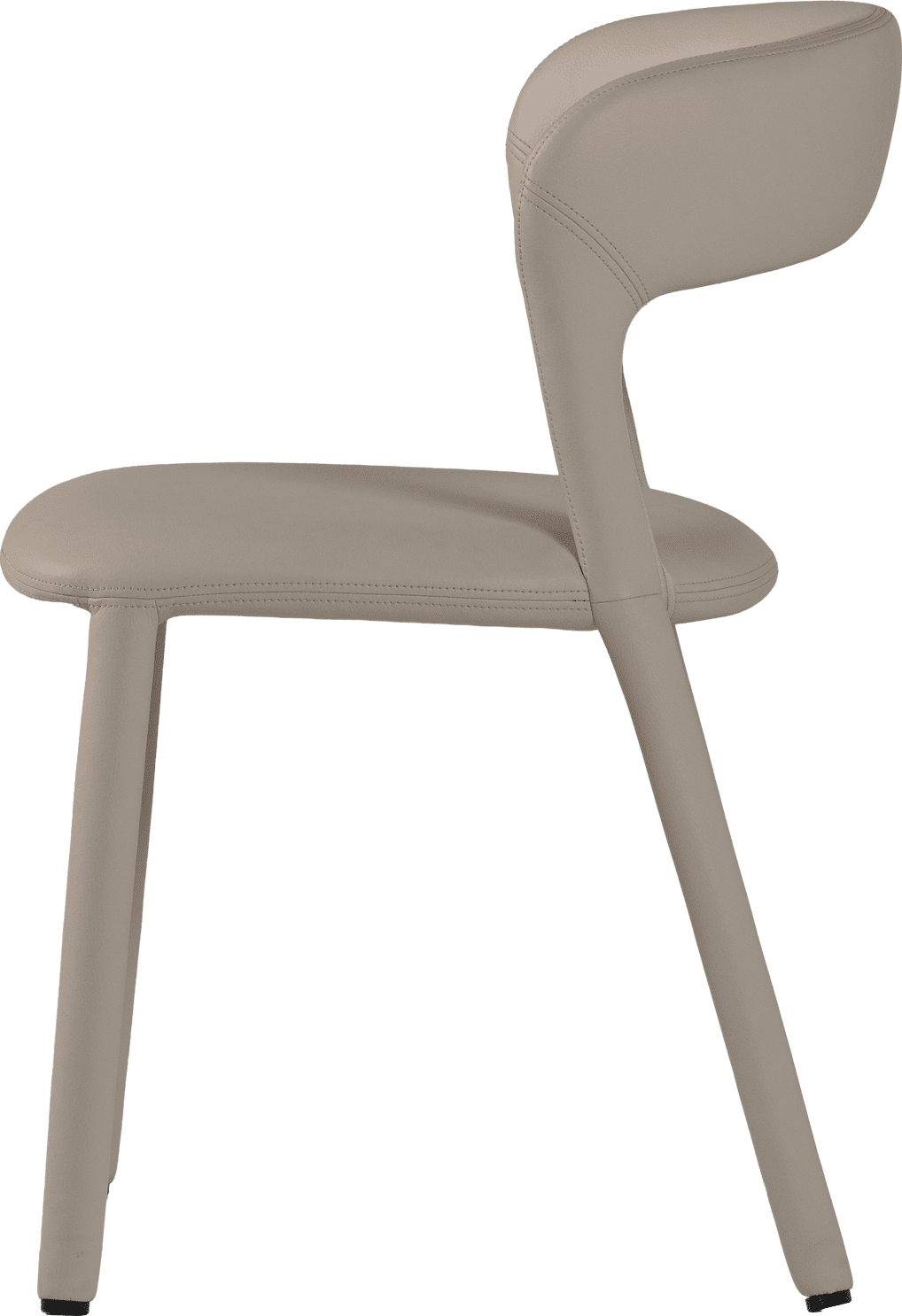 WOOOD Noble eetkamerstoel leerlook beige Beige Eetkamerstoel
