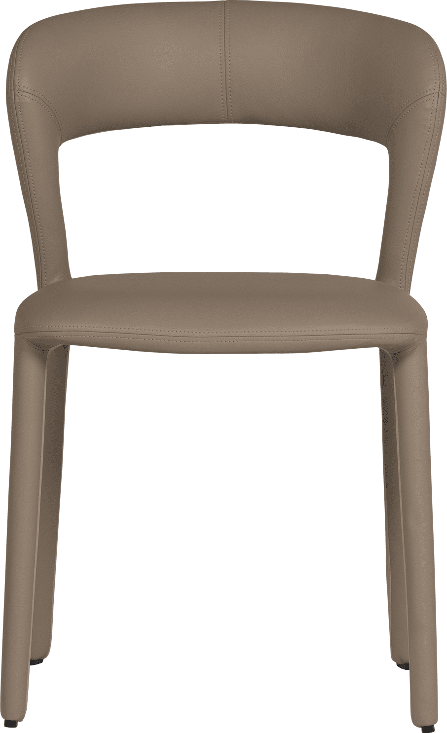 WOOOD Noble eetkamerstoel leerlook zand Bruin|Beige Eetkamerstoel
