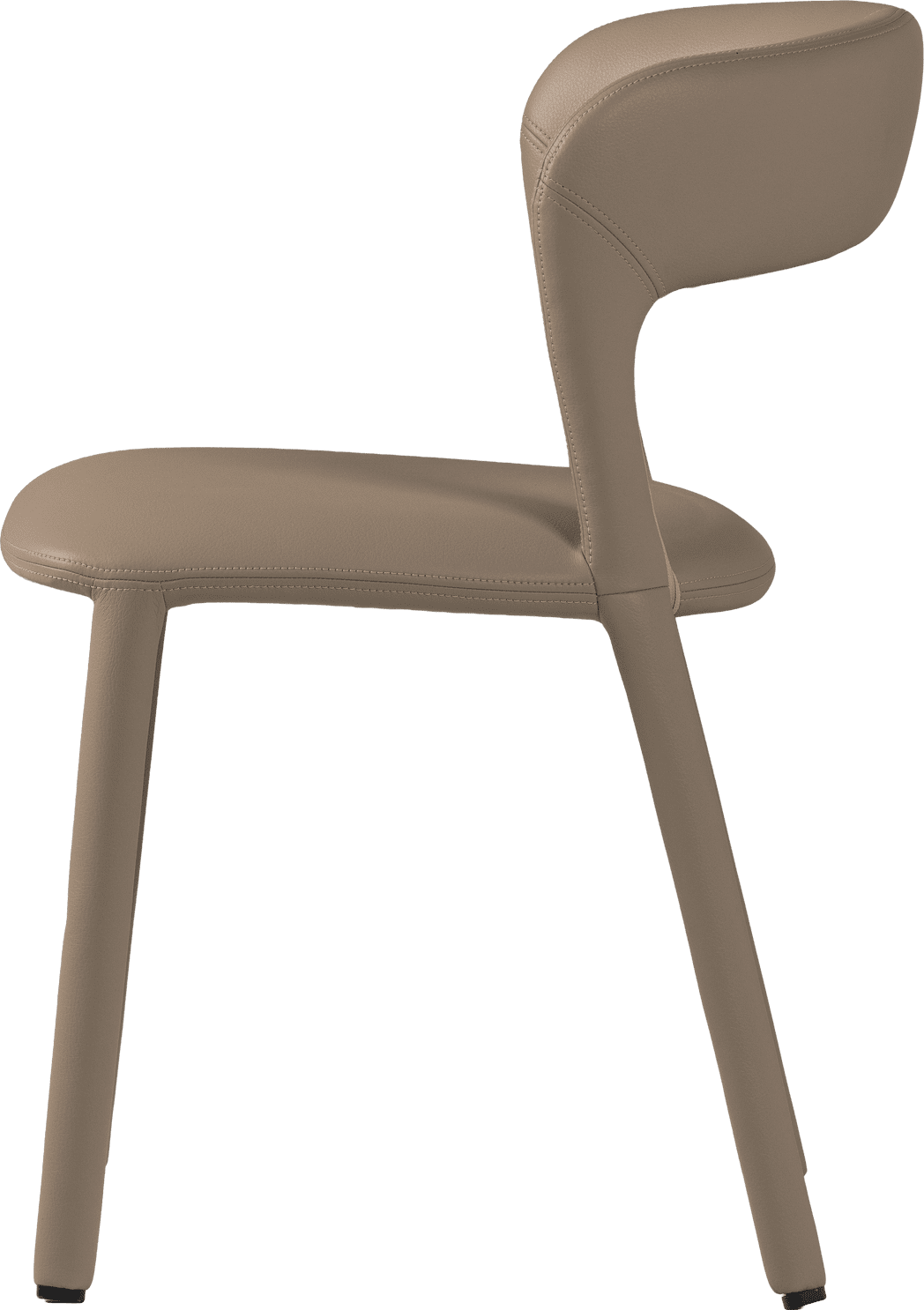 WOOOD Noble eetkamerstoel leerlook zand Bruin|Beige Eetkamerstoel