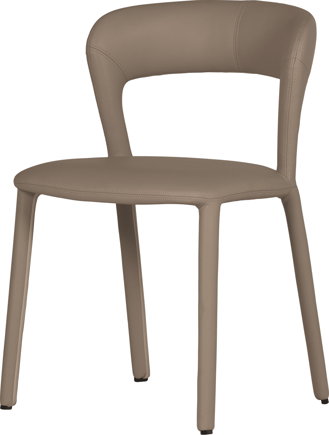 WOOOD Noble eetkamerstoel leerlook zand Bruin|Beige Eetkamerstoel
