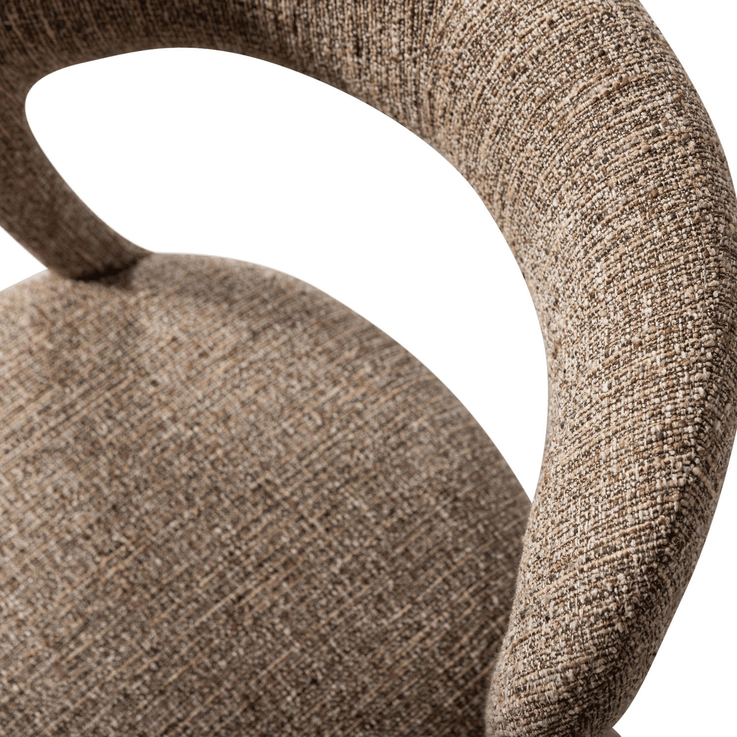 WOOOD Noble eetkamerstoel zand melange Bruin|Beige Eetkamerstoel