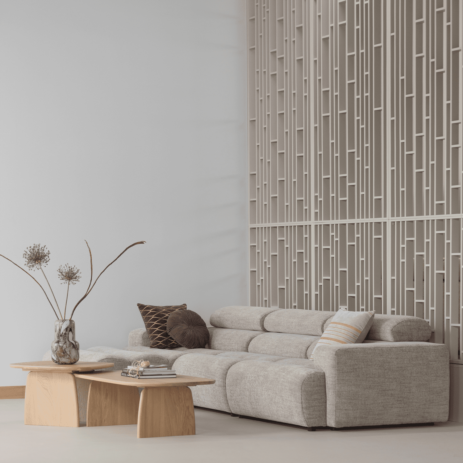 WOOOD Novi chaise longue links boucle naturel Naturel Bank