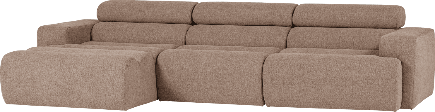 WOOOD Novi chaise longue links boucle taupe Taupe Bank
