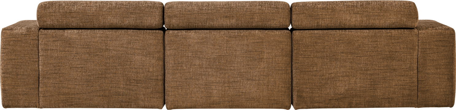 WOOOD Novi chaise longue links karamelbruin melange Karamel melange Bank