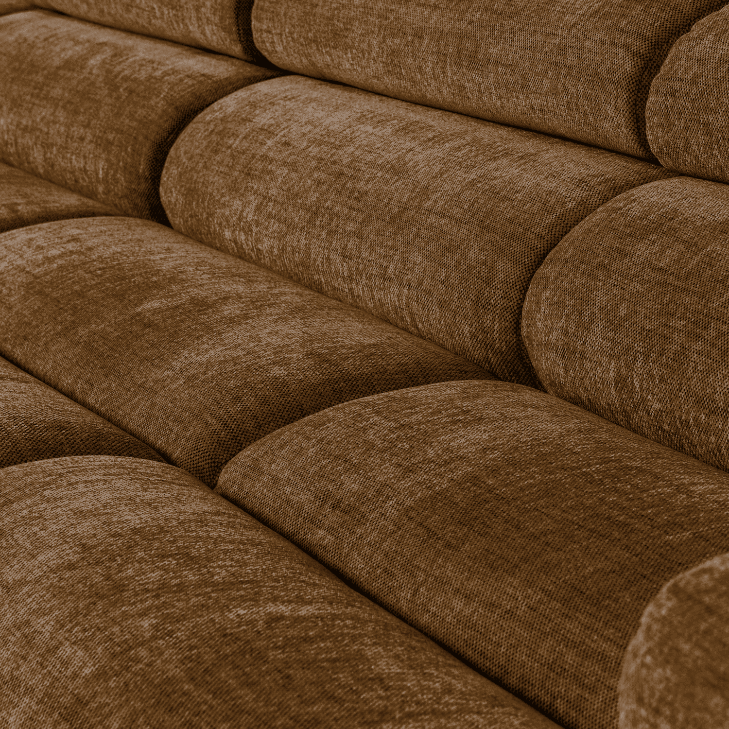WOOOD Novi chaise longue links karamelbruin melange Karamel melange Bank