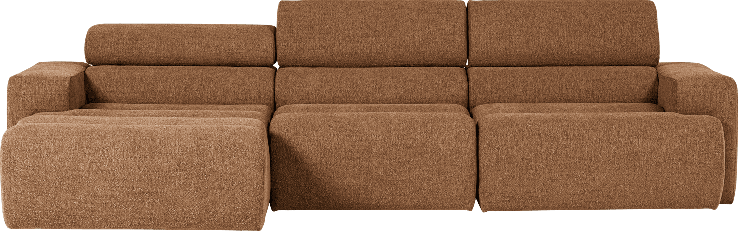 WOOOD Novi chaise longue rechts boucle karamelbruin Karamel Bank