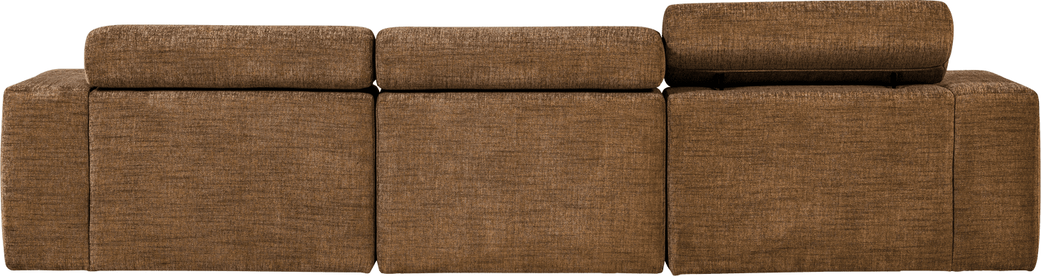 WOOOD Novi chaise longue rechts karamelbruin melange Karamel melange Bank