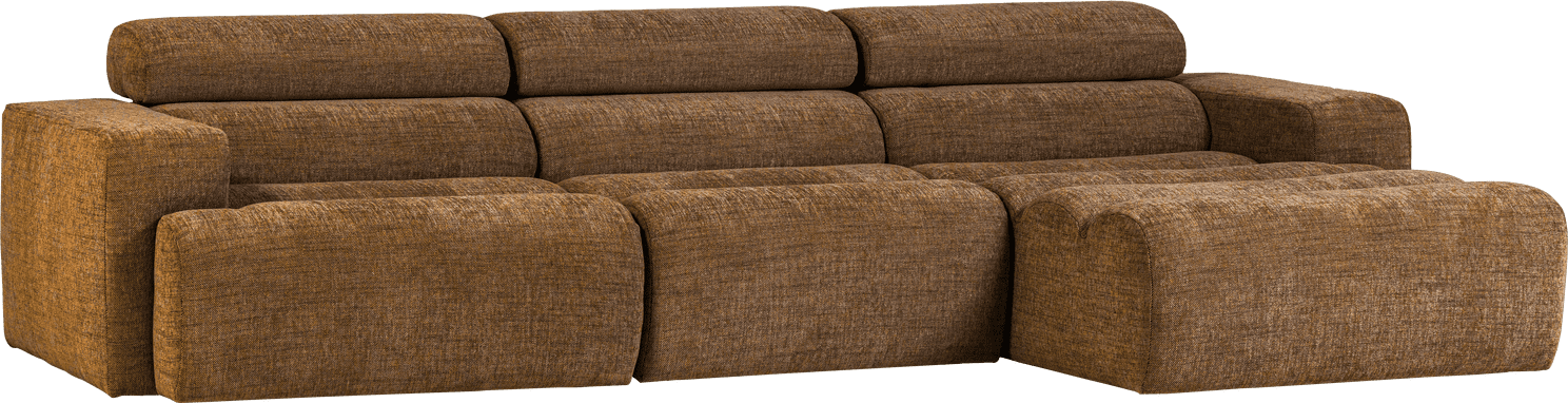WOOOD Novi chaise longue rechts karamelbruin melange Karamel melange Bank
