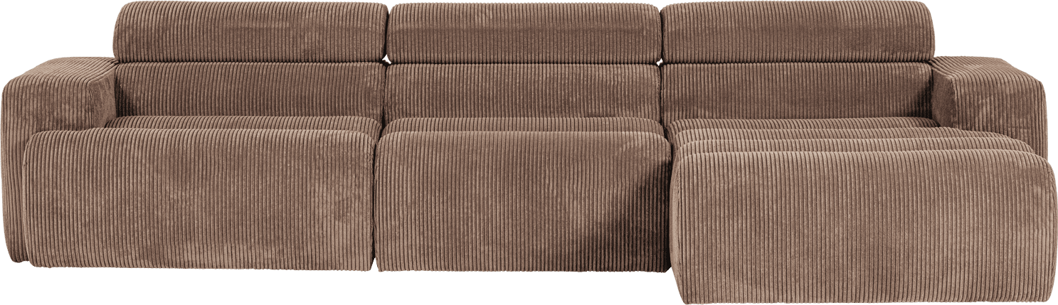 WOOOD Novi chaise longue rechts ribstof taupe Taupe Bank