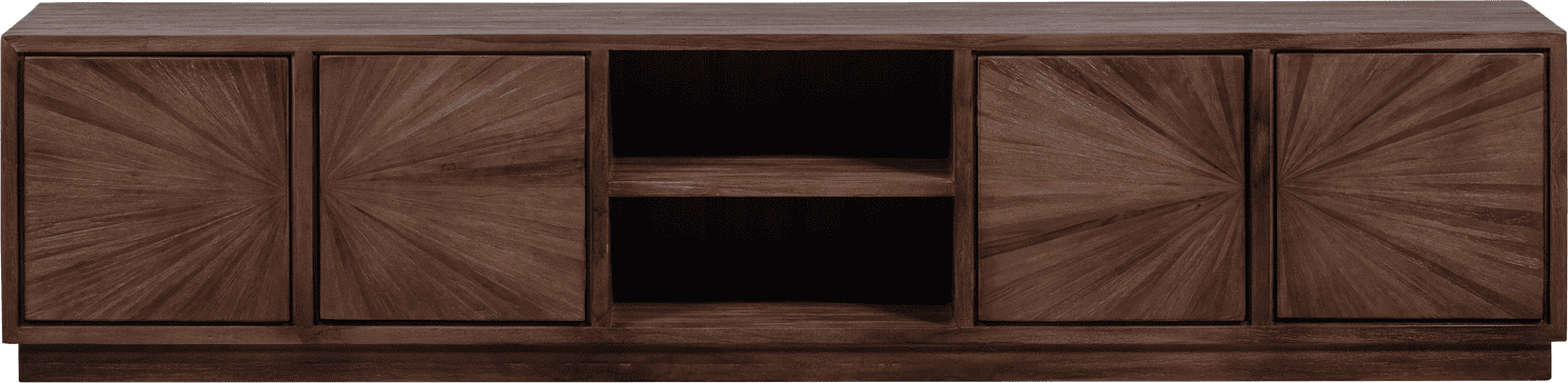 WOOOD Sun tv meubel met open vak recycled teak bruin Bruin Tv-meubel|Tv-dressoir