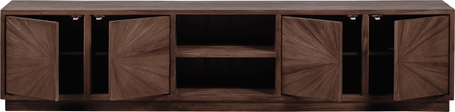 WOOOD Sun tv meubel met open vak recycled teak bruin Bruin Tv-meubel|Tv-dressoir