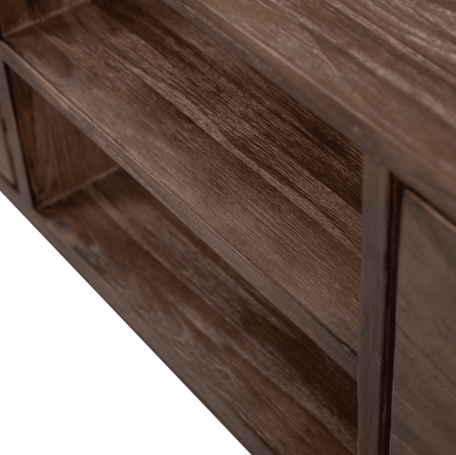 WOOOD Sun tv meubel met open vak recycled teak bruin Bruin Tv-meubel|Tv-dressoir