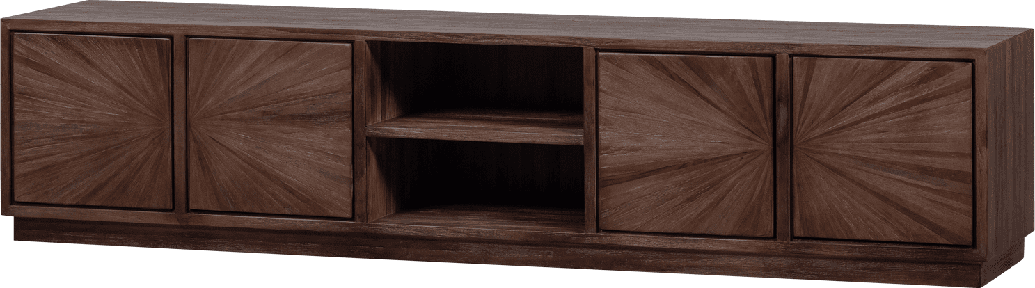 WOOOD Sun tv meubel met open vak recycled teak bruin Bruin Tv-meubel|Tv-dressoir