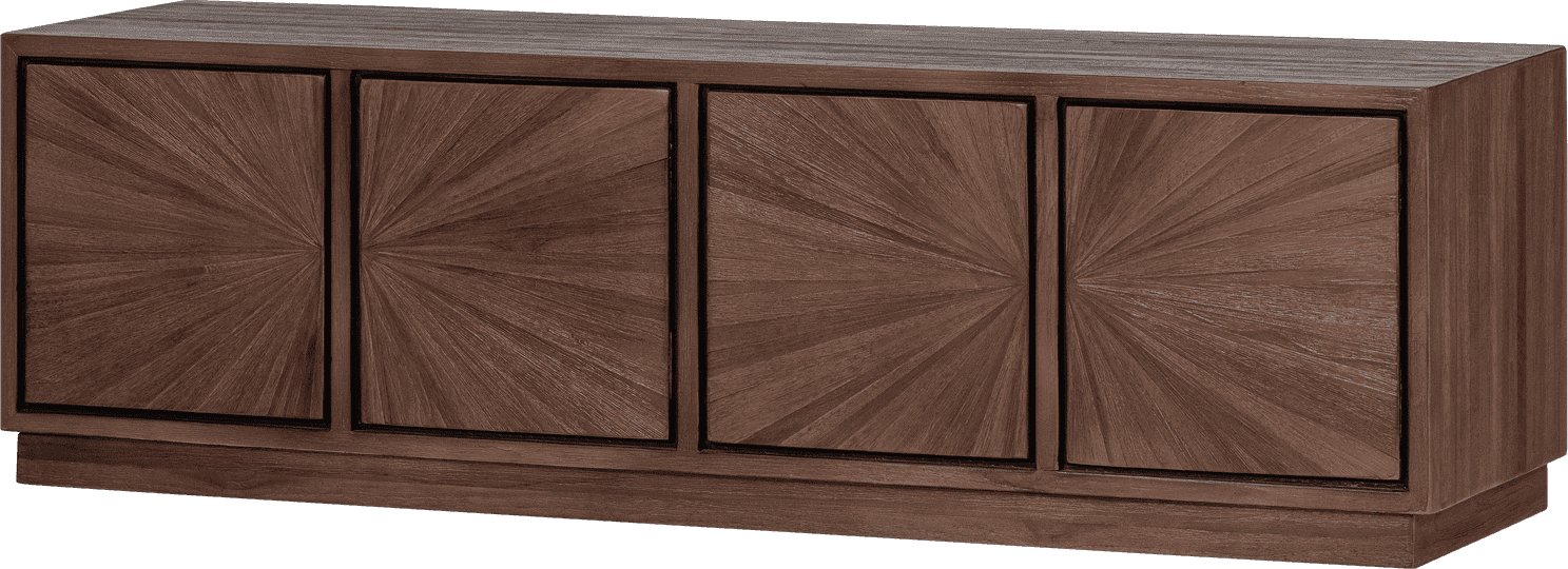 WOOOD Sun tv meubel recycled teak bruin Bruin Tv-meubel|Tv-dressoir