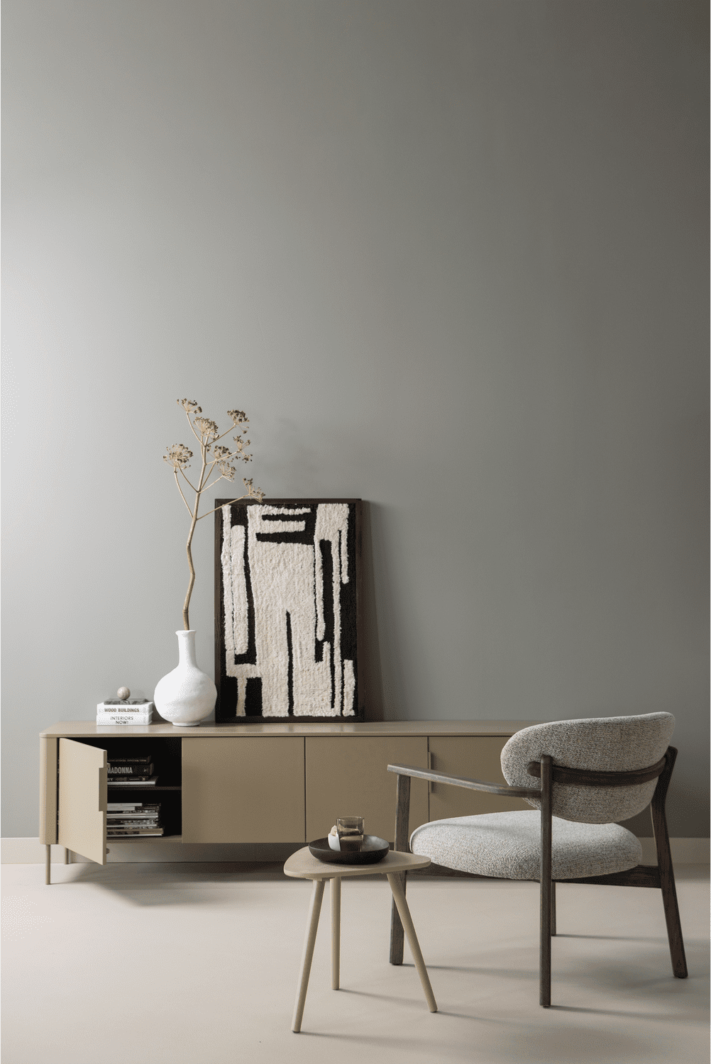 WOOOD Udar fauteuil met houten frame donkerbruin Bruin Fauteuil