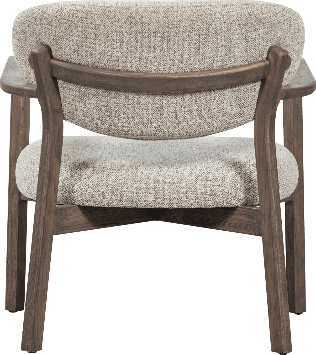 WOOOD Udar fauteuil met houten frame donkerbruin Bruin Fauteuil