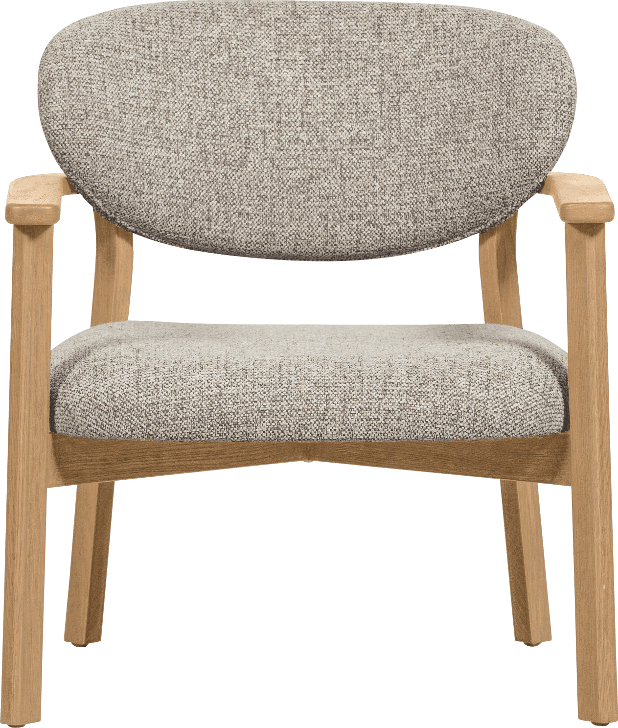 WOOOD Udar fauteuil met houten frame naturel Naturel Fauteuil