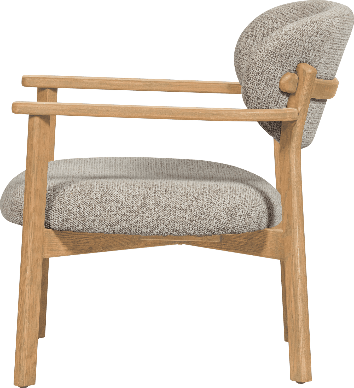 WOOOD Udar fauteuil met houten frame naturel Naturel Fauteuil