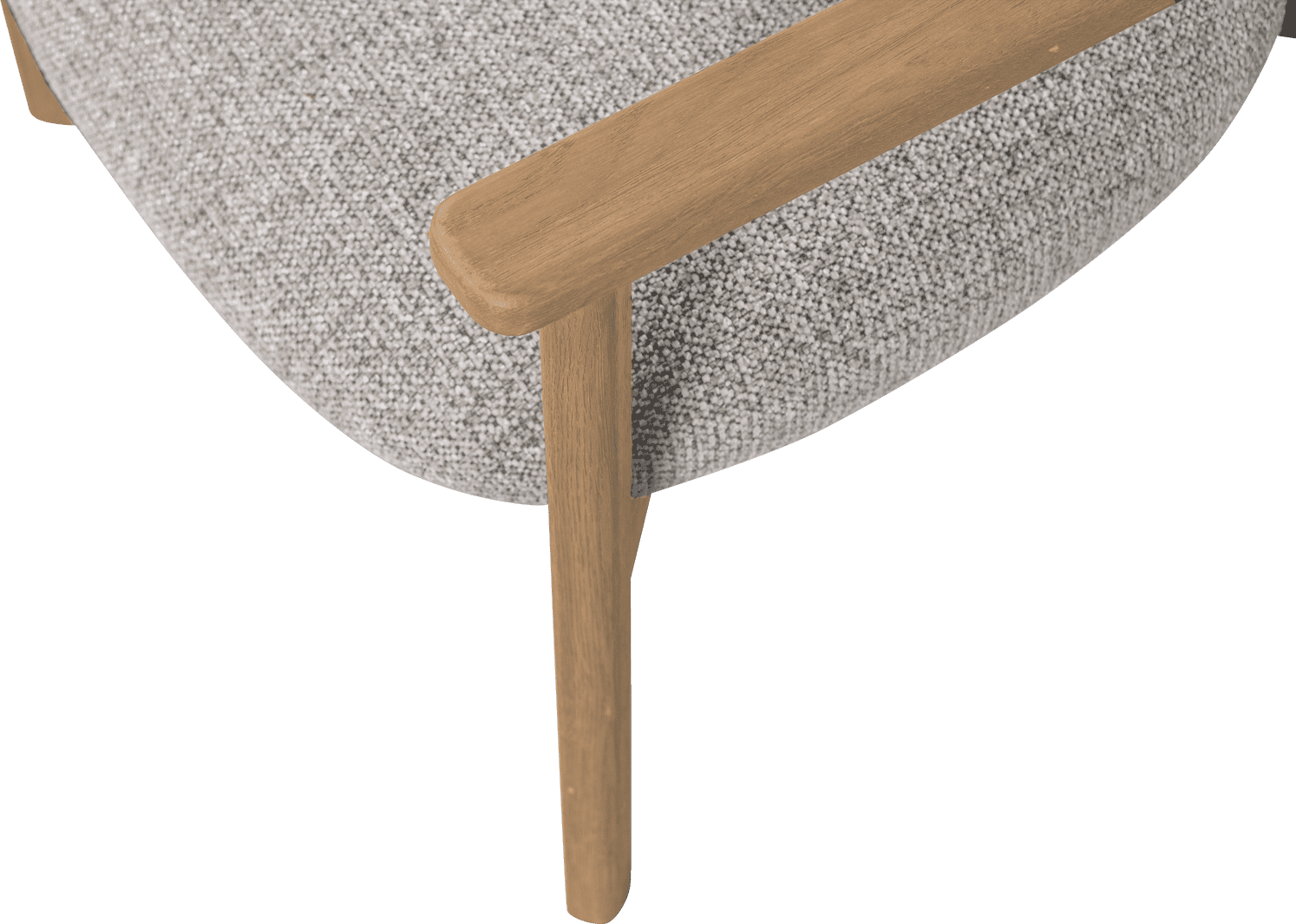 WOOOD Udar fauteuil met houten frame naturel Naturel Fauteuil