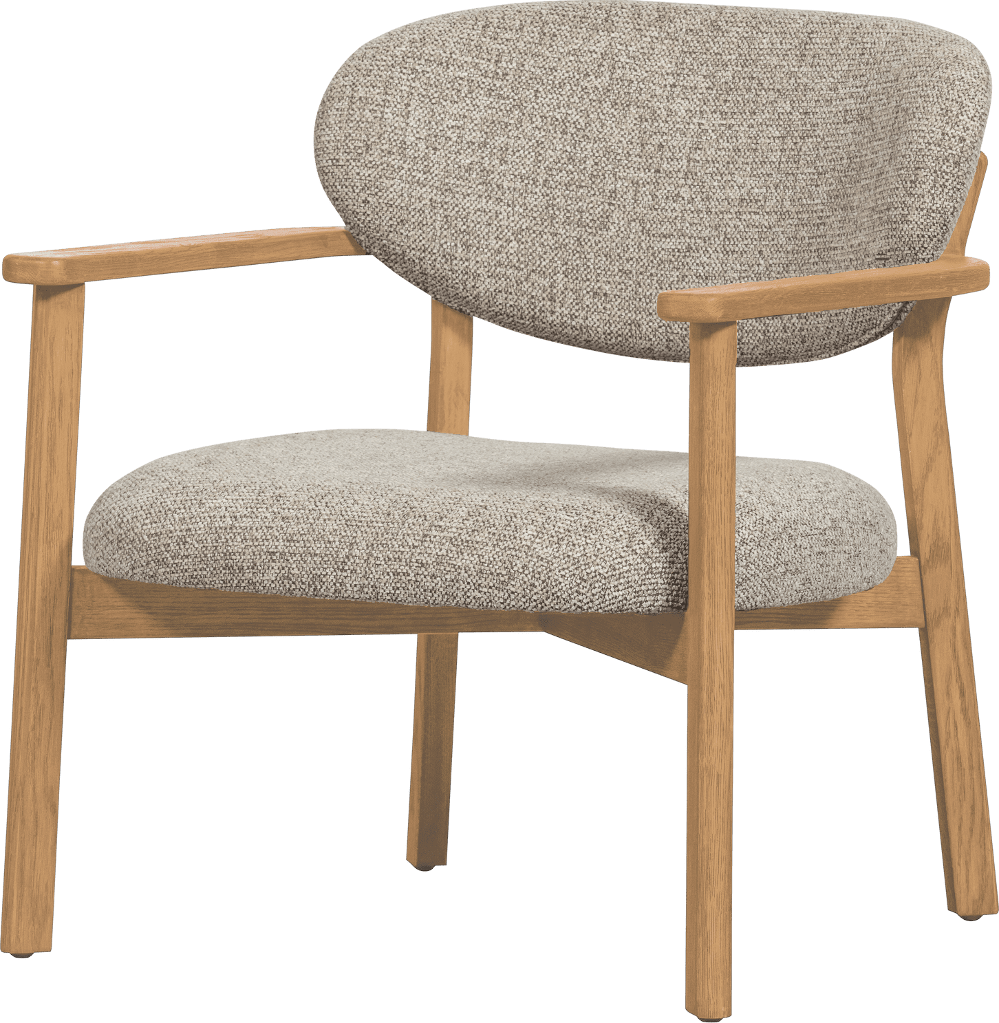 WOOOD Udar fauteuil met houten frame naturel Naturel Fauteuil