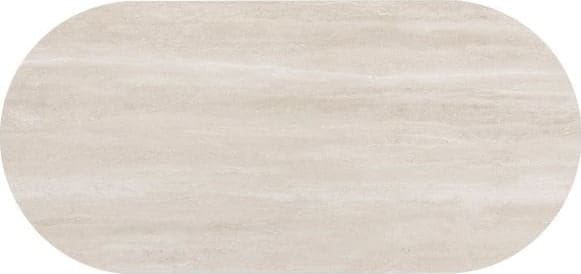 Xooon Brianto eetkamertafel 210 x 100 cm - keramiek blad Travertin - creme Beige|Wit Eettafel