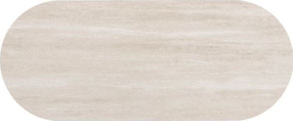 Xooon Brianto eetkamertafel 240 x 100 cm - keramiek blad Travertin - creme Beige|Wit Eettafel