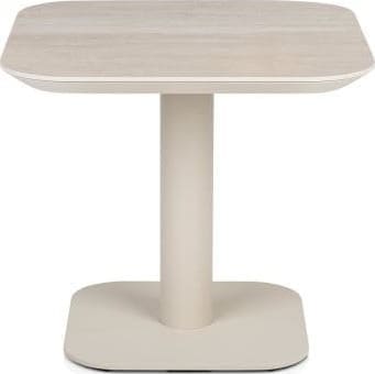 Xooon Brianto salontafel 50 x 50 cm - keramiek blad Travertin Beige|Wit Bijzettafel