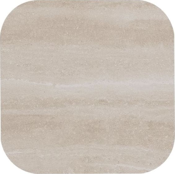 Xooon Brianto salontafel 90 x 90 cm - keramiek blad Travertin Beige|Wit Bijzettafel