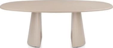 Xooon Lund eetkamertafel ovaal 210 x 120 cm. - stone-skin - cone poot - desert Bruin|Cognac Eettafel