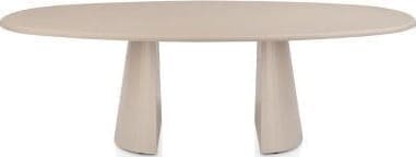 Xooon Lund eetkamertafel ovaal 240 x 120 cm. - stone-skin - cone poot - desert Bruin|Cognac Eettafel