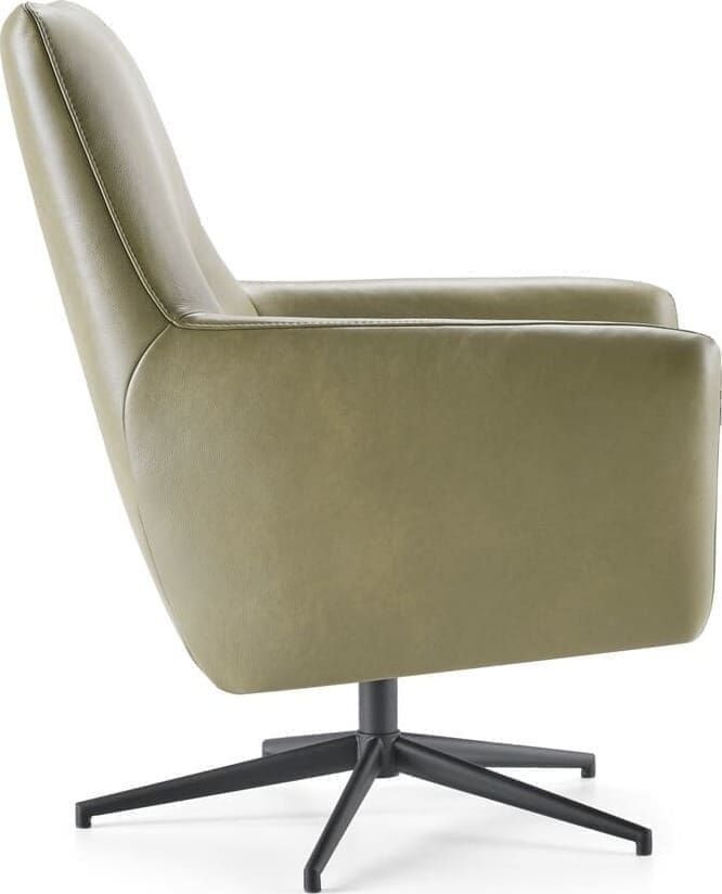 Baenks Glenwood fauteuil - leder - zijkant