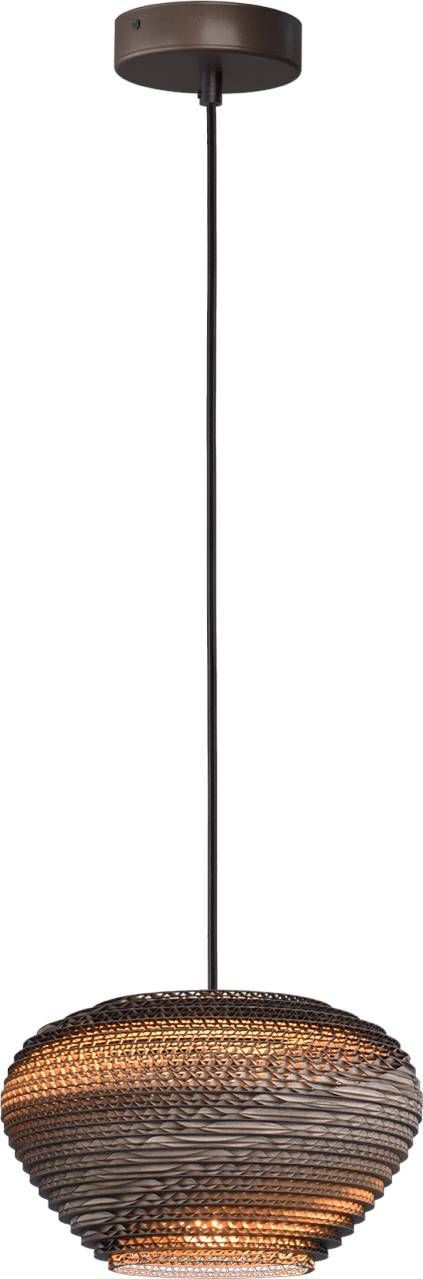 Hanglamp Cartone - 1 lichts - cacao (24cm)