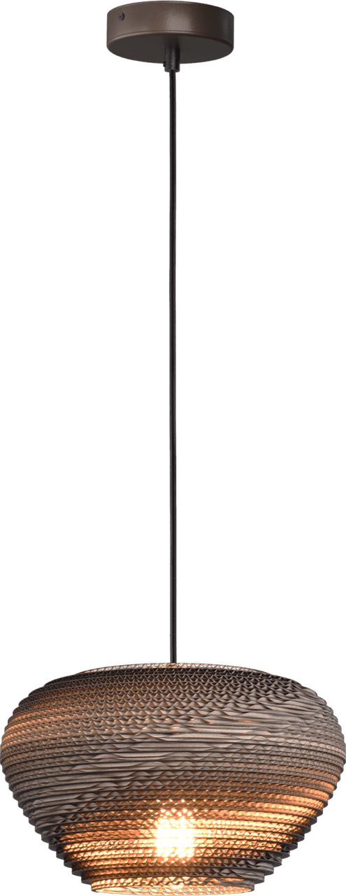 Hanglamp Cartone - 1 lichts - cacao (29cm)