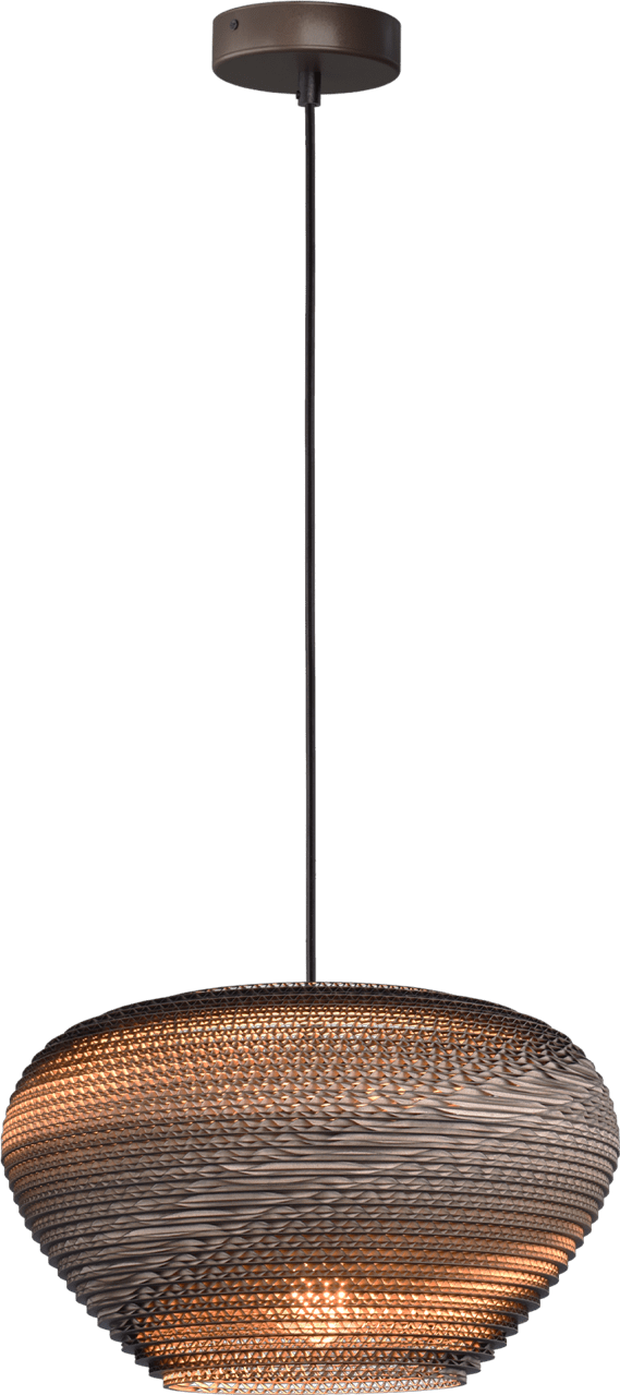 Hanglamp Cartone - 1 lichts - cacao (35cm)