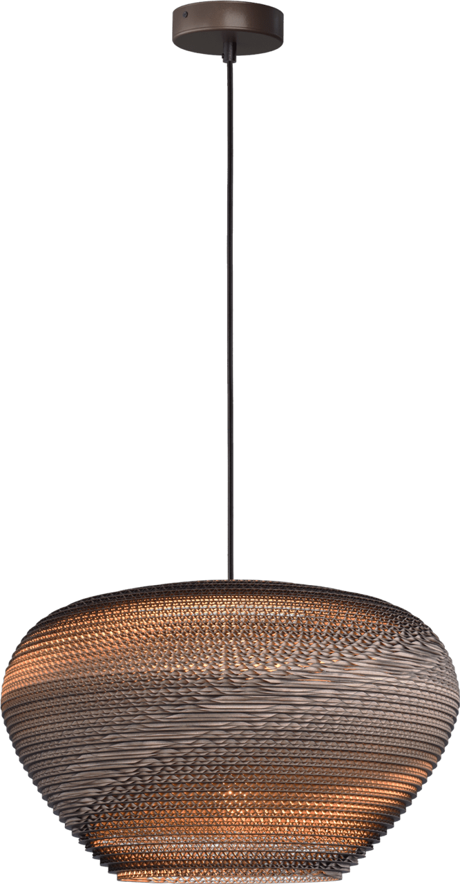 Hanglamp Cartone - 1 lichts - cacao (44cm)