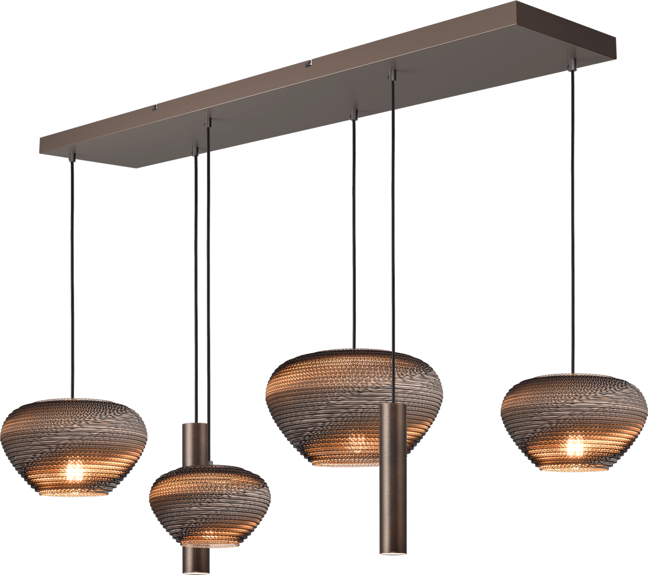 Hanglamp Cartone - 6 lichts - cacao