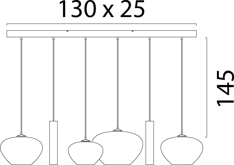 Hanglamp Cartone - 6 lichts - cacao - Afbeelding 2