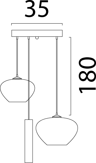 Hanglamp Cartone - 3 lichts - cacao (35cm) - Afbeelding 2