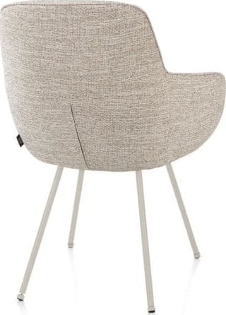 Henders & Hazel Mateo armstoel - 4-pootjes - creme - Bellini - creme Beige|Wit Armstoel