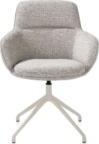 Henders & Hazel Mateo armstoel - draaibaar - creme - Bellini - kiezel Grijs|Wit Armstoel