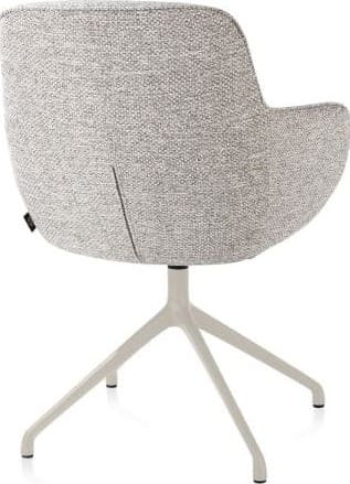 Henders & Hazel Mateo armstoel - draaibaar - creme - Bellini - kiezel Grijs|Wit Armstoel