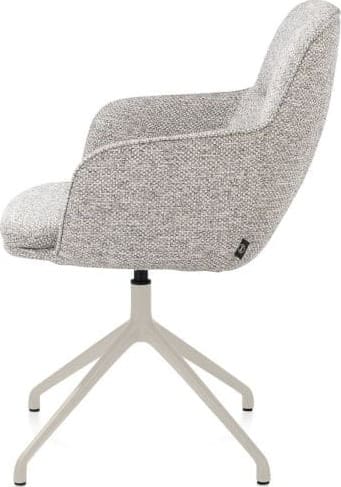 Henders & Hazel Mateo armstoel - draaibaar - creme - Bellini - kiezel Grijs|Wit Armstoel