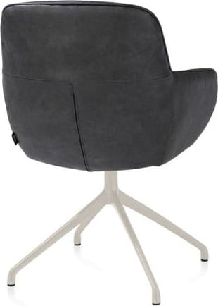 Henders & Hazel Mateo armstoel - draaibaar - creme - Pala - antraciet Antraciet Armstoel